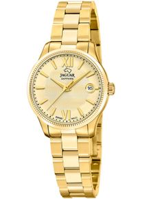 Jaguar Damen Quarzuhr "Essentia"goldfarben, gelbgoldfarben, Armbanduhren, Armbanduhr, Damenuhr, Swiss Made, Edelstahlarmband,Saphirglas,Datum