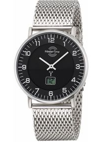 MASTER TIME Herren Funkuhr "Basic", schwarz, Armbanduhren, Armbanduhr, Quarzuhr, Herrenuhr, Datum, Langzeitbatterie
