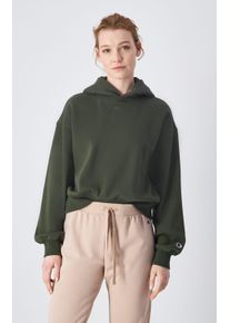 Champion Damen Kapuzensweatshirt, grün, sportlich, Gr. XL, unifarben, Sweatware, Obermaterial: 70% Baumwolle, 30% Polyester, Sweatshirts