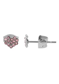 Adelia´s ADELIA ́S Damen Paar Ohrhänger "Neuheit 2025 - Damen Ohrstecker aus Edelstahl mit Herz", Damen, Edelstahl, schwarz, Edelstahl, Ohrringe