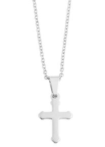 Adelia´s ADELIA ́S Damen Kette mit Anhänger, unbekannt, Edelstahlsilber, kreuz, Edelstahl, Halsketten