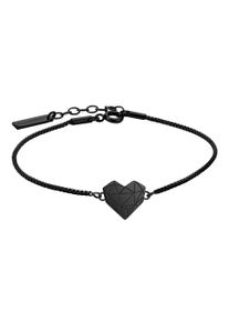 Damen Armband "Schmuck Geschenk Edelstahl Armkette Herz, LJ-0328, LJ-0329, LJ-0616", Edelstahl, schwarz, Liebeskind Berlin, Edelstahl, Armbänder