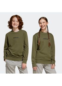 Kinder Sweatshirt "J LIN FT CREW", grün, sportlich, Gr. 152, adidas Sportswear, Obermaterial: 55% Baumwolle, 36% Polyester, 9% Viskose, Sweatshirts