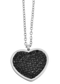 Adelia´s ADELIA ́S Damen Kette mit Anhänger, unbekannt, Edelstahlsilber, herz, Edelstahl, Halsketten