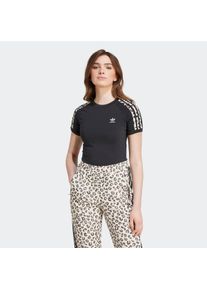 Damen T-Shirt "LEO 3S TEE", schwarz, sportlich, Gr. XL, adidas originals, Obermaterial: 93% Baumwolle, 7% Elasthan, Shirts