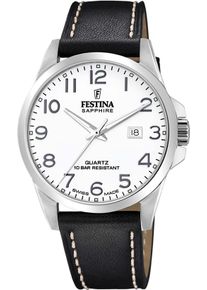 Festina Damen Quarzuhr "Swiss Made Collection", schwarz, Armbanduhren, Armbanduhr, Herrenuhr, Damenuhr, Swiss Made, Edelstahlband, Datum