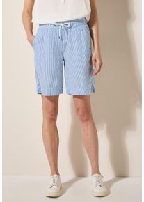 Cecil Damen Shorts, blau, casual, Gr. XXL, gestreift, Web, 65% Baumwolle, 35% Modal, Hosen, Middle Waist