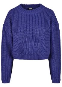 Urban Classics Damen Rundhalspullover "Urban Classics Damen Ladies Wide Oversize Sweater", lila, casual, Gr. L, unifarben, 100% Polyacryl, Pullover