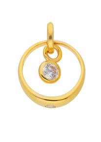 Adelia´s ADELIA ́S Damen Ketten-Anhänger "Damen 333 Gold Anhänger mit Zirkonia Ø 11,6 mm", Gelbgold 333, gold, Gelbgold 333, Schmuckanhänger, mit Zirkonia für