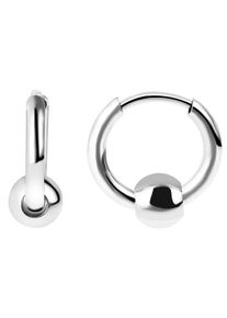 Adelia´s ADELIA ́S Damen Paar Creolen "Neuheit 2025 - Unisex Creolen aus poliertem Edelstahl Ø 10 mm", Unisex, Edelstahl, silber, Edelstahl, Ohrringe