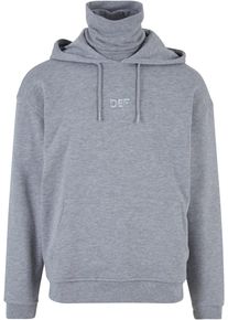 DEF Herren Kapuzensweatshirt "DEF Herren DEF Hendrik Hoody Grey Melange", grau, Gr. L, unifarben, 80% Baumwolle, 20% Polyester, Sweatshirts