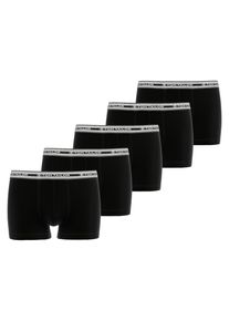 Tom Tailor Herren Boxershorts "Buffer", Gr. 5, schwarz, Single Jersey, Obermaterial: 95% Baumwolle, 5% Elasthan, unifarben, Unterhosen, mit schönem