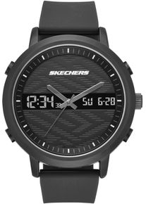Skechers Herren Chronograph "LAWNDALE", schwarz, Armbanduhren, Quarzuhr, Armbanduhr, Herrenuhr, Silikonarmband, digital,Stoppfunktion