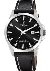 Festina Damen Quarzuhr "Swiss Made Collection", schwarz, Armbanduhren, Armbanduhr, Herrenuhr, Damenuhr, Swiss Made, Edelstahlband, Datum