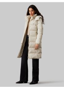 Damen Langjacke "MONOLOGO NON DOWN LONG PUFFER", beige, feminin, Gr. M, Calvin Klein Jeans, unifarben, Web, Obermaterial: 100% Polyester. Futter: