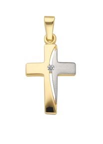 Adelia´s ADELIA ́S Damen Kreuz-Anhänger "Damen & Herren 333 Gold Kreuz Anhänger mit Zirkonia", Gold, gold, Gold, Schmuckanhänger, mit Zirkonia für Damen &
