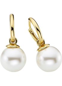Firetti Damen Paar Creolen "Schmuck Geschenk Silber 925 Ohrschmuck Ohrringe", Silber 925 (Sterlingsilber)-Perlen, gold, Silber 925 (Sterlingsilber),