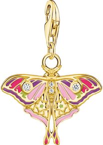 Thomas Sabo Damen Charm-Einhänger "Charm Nachtfalter bunt, 2209-565-7, 2209-691-7", gold, Silber 925 (Sterlingsilber), Charms, mit Zirkonia (synth.)