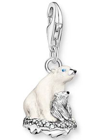 Thomas Sabo Damen Charm-Einhänger "Eisbären, 1911-691-7", bunt, Silber 925 (Sterlingsilber), Charms, mit Zirkonia (synth.)