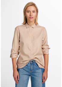 Eterna Damen Hemdbluse "REGULAR FIT", braun, casual, Gr. 48, 70% cotton, 30% Lyocell, Blusen, EASY IRON (bügelleicht)