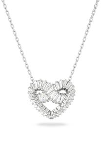 Swarovski Damen Kette mit Anhänger "Matrix, Verschiedene Schliffe, Herz, 5647924", Metall, L: 43cm, silber, Metall, Halsketten, mit Swarovski Kristall