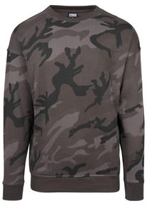 Urban Classics Herren Rundhalspullover "Urban Classics Herren Camo Crewneck", grün, casual, Gr. S, 60% Baumwolle, 40% Polyester, Pullover