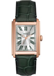 Fossil Herren Quarzuhr "CARRAWAY", grün, Armbanduhren, Armbanduhr, Herrenuhr, Lederarmband, analog