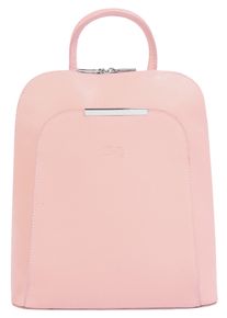CLUTY Cityrucksack, rosa, Rindsleder, Leder, Strukturmuster, casual, Rucksäcke, echt Leder, Made in Italy