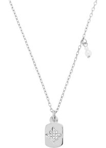 CIAO! BY LEONARDO Damen Kette mit Anhänger "Halskette Amarila CIAO, 024450, 024451", Edelstahl-Perlen, L: 47cm B: 1mm, weiß, CIAO BY LEONARDO, Edelstahl, Perlen,