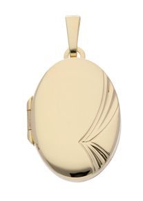 Adelia´s ADELIA ́S Damen Ketten-Anhänger "333 Gold Medaillon Anhänger", Gelbgold 333, gold, Gelbgold 333, Schmuckanhänger, 333 Gold Goldschmuck für Damen