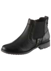 Mustang Shoes Damen Chelseaboots, Gr. 40, schwarz, Lederimitat, Elastischer Einsatz, klassisch, Schuhe, Schlupfstiefel, Stiefelette, Business Schuh