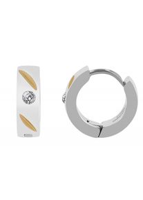 Adelia´s ADELIA ́S Damen Paar Creolen "Neuheit 2025 - Damen Creolen aus Edelstahl und Strass Ø 9 mm", Damen, Edelstahl, gold, Edelstahl, Ohrringe