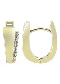 Adelia´s ADELIA ́S Damen Paar Creolen "Neuheit 2025 - Damen Creolen aus Gold 585 und Zirkonia", Damen, Gelbgold 585, gold, Gelbgold 585, Ohrringe