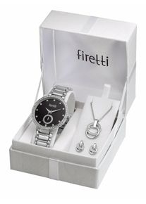 Firetti Damen Quarzuhr, silber, Armbanduhren, Armbanduhr, Damenuhr, Glassteine, ideal auch als Geschenk
