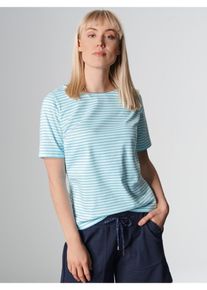 TRIGEMA Damen T-Shirt "TRIGEMA T-Shirt mit Streifenmuster", grün, casual, Gr. XXL, 100% Baumwolle, Shirts