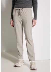Cecil Damen Schlupfhose "Style Tracey", beige, casual, Gr. XXL, unifarben, Web, Obermaterial: 82% Polyester, 18% Elasthan, Hosen, im Casual Fit