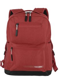 Travelite Freizeitrucksack "KICK OFF Rucksack M", rot, Polyester, unifarben, Basic, Rucksäcke, Arbeitsrucksack Schulrucksack Freizeitrucksack mit