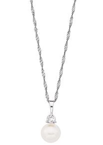 Amor Damen Kette mit Anhänger "2016276", Silber 925 (Sterlingsilber)-Perlen, silber, Silber 925 (Sterlingsilber), Perlen, Halsketten, mit Zirkonia
