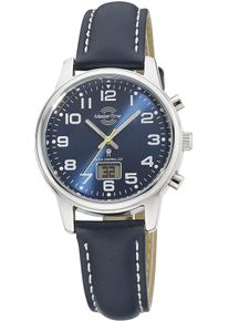 MASTER TIME Damen Funkuhr "Super Power", blau, Armbanduhren, Armbanduhr, Quarzuhr, Damenuhr, Datum, Leuchtzeiger