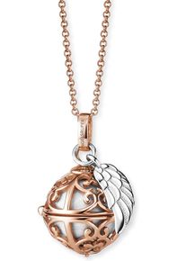 Engelsrufer Damen Kette mit Anhänger "Schmuck Geschenk, Engelsrufer Relaunch mit Flügelanhänger, ERN-ER23", XS, Silber 925 (Sterlingsilber)-Messing,