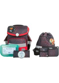 School-Mood Kinder Schulranzen "Timeless, Mika (Drache)", bunt, Polyester, Rucksäcke, mit LED-Patchy; aus recyceltem Material
