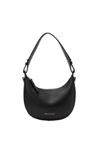 Marc O'Polo MARC O'POLO Damen Umhängetasche "aus fein genarbtem Rindleder", schwarz, Leder, unifarben, Taschen