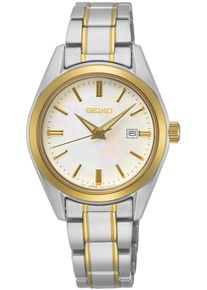 Seiko Damen Quarzuhr, silber, Armbanduhren, Armbanduhr, Damenuhr, Saphirglas, Datum, Edelstahlarmband