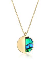 Elli Damen Kette mit Anhänger "Muschelperle Silber 925 Sterling Silver", 50, ohne Stein, Silber 925 (Sterlingsilber), L: 50cm, gold, Silber 925