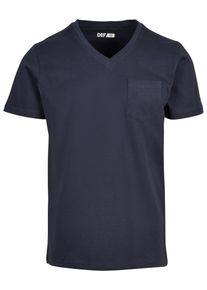 DEF Herren Kurzarmshirt "DEF Herren T-Shirt", blau, casual, Gr. S, unifarben, 100% Baumwolle, Shirts