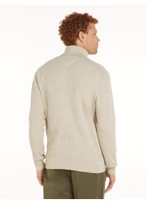 Tommy Hilfiger Herren Rollkragenpullover "STRUCTURE ROLL NECK", beige, casual, Gr. XXL, Strick, Obermaterial: 100% Baumwolle, Pullover