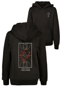 MisterTee Jungen Kapuzensweatshirt "MisterTee Herren Kids Team Tactics Hoody", schwarz, Gr. 134, unifarben, 65% Baumwolle, 35% Polyester, Sweatshirts