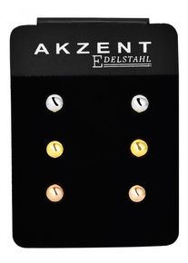 Adelia´s ADELIA ́S Damen Paar Ohrhänger "Neuheit 2025 - Damen Ohrstecker aus poliertem Edelstahl Ø 6 mm", Damen, Edelstahl, silber, Edelstahl, Ohrringe