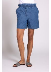 Zhrill Damen Shorts "PAOLA", blau, casual, Gr. XL, unifarben, Denim/Jeans, Obermaterial: 100% Baumwolle, Hosen, Denim-Look, mit elastischem,