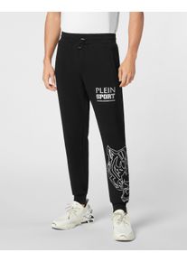 Plein Sport Herren Jogginghose "Tiger", schwarz, Gr. XS, Obermaterial: 88% Baumwolle, 12% Polyester, Hosen